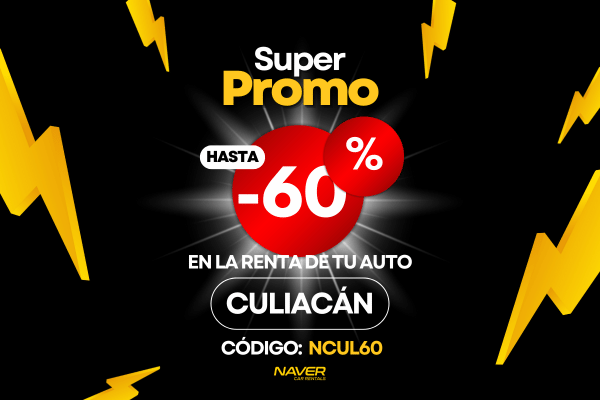 60% de descuento en la renta de tu coche en Culiacan